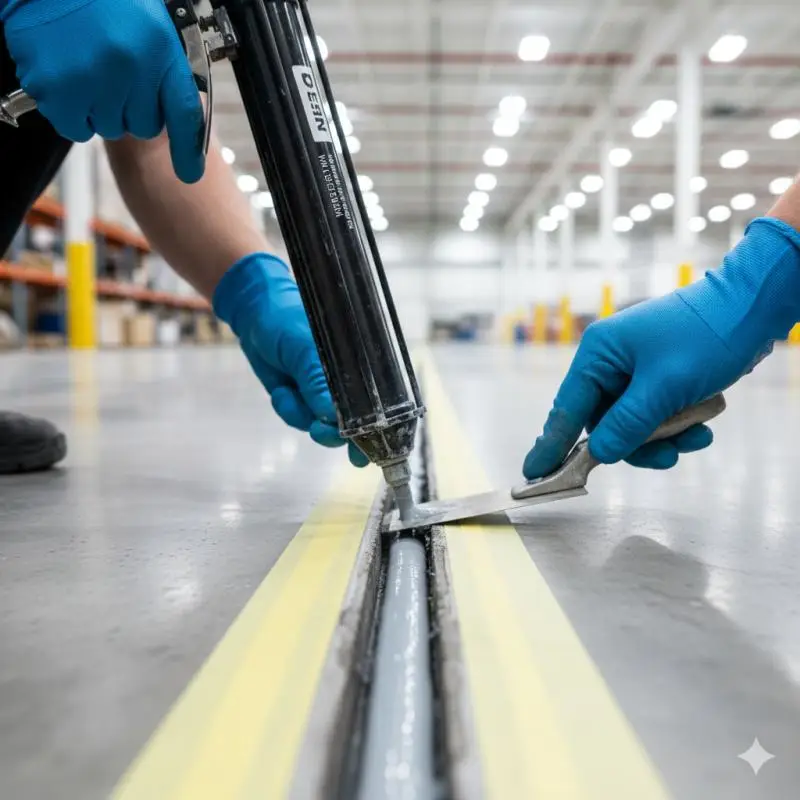 Aplicação de para junta serrada